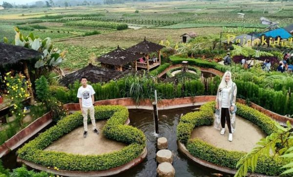 foto couple di cafe sawah